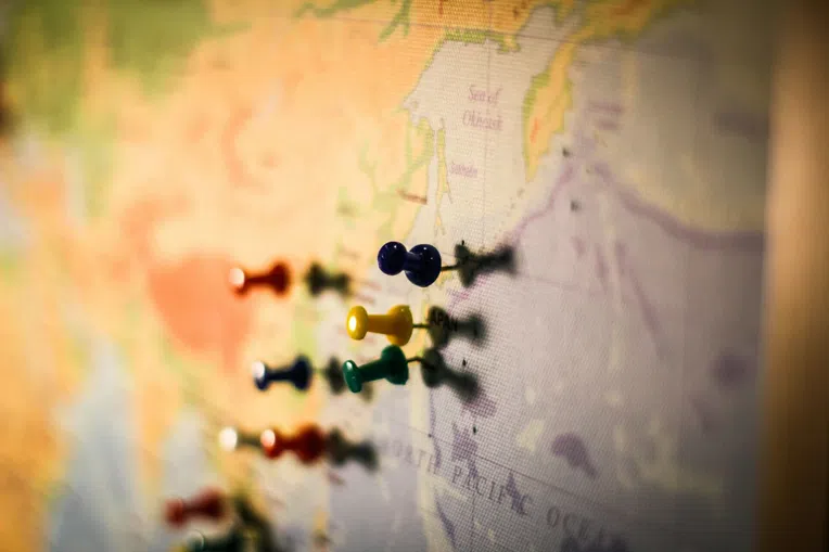 Foto mapa marcado